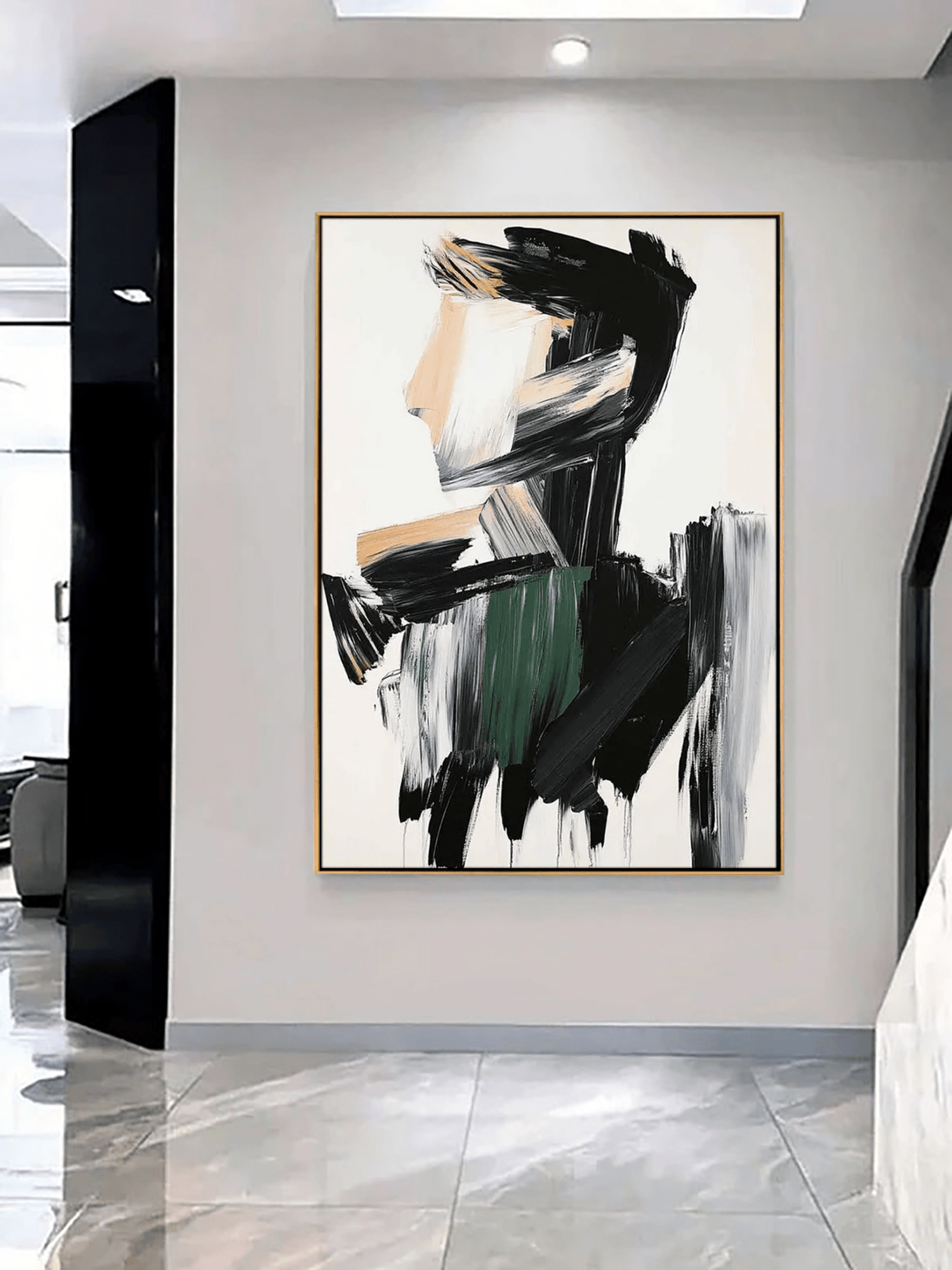 Step into the bold language of abstract form with this portrait - ARABELART