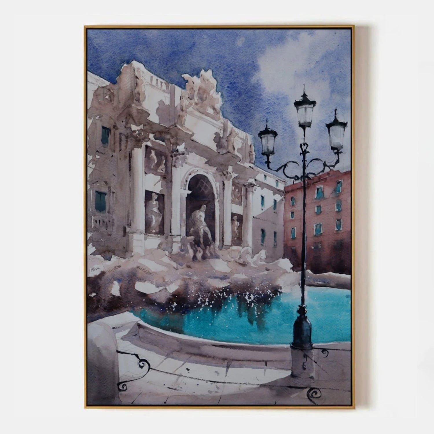 Timeless Rome in Watercolor: A Masterful Tribute to Baroque Beauty - ARABELART