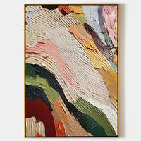 Framed Canvas Art - Hand-Painted Masterpiece - zero, five, two