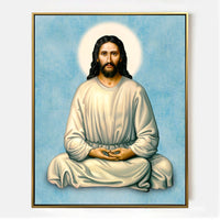 AR1529 Jesus Meditating - on Blue