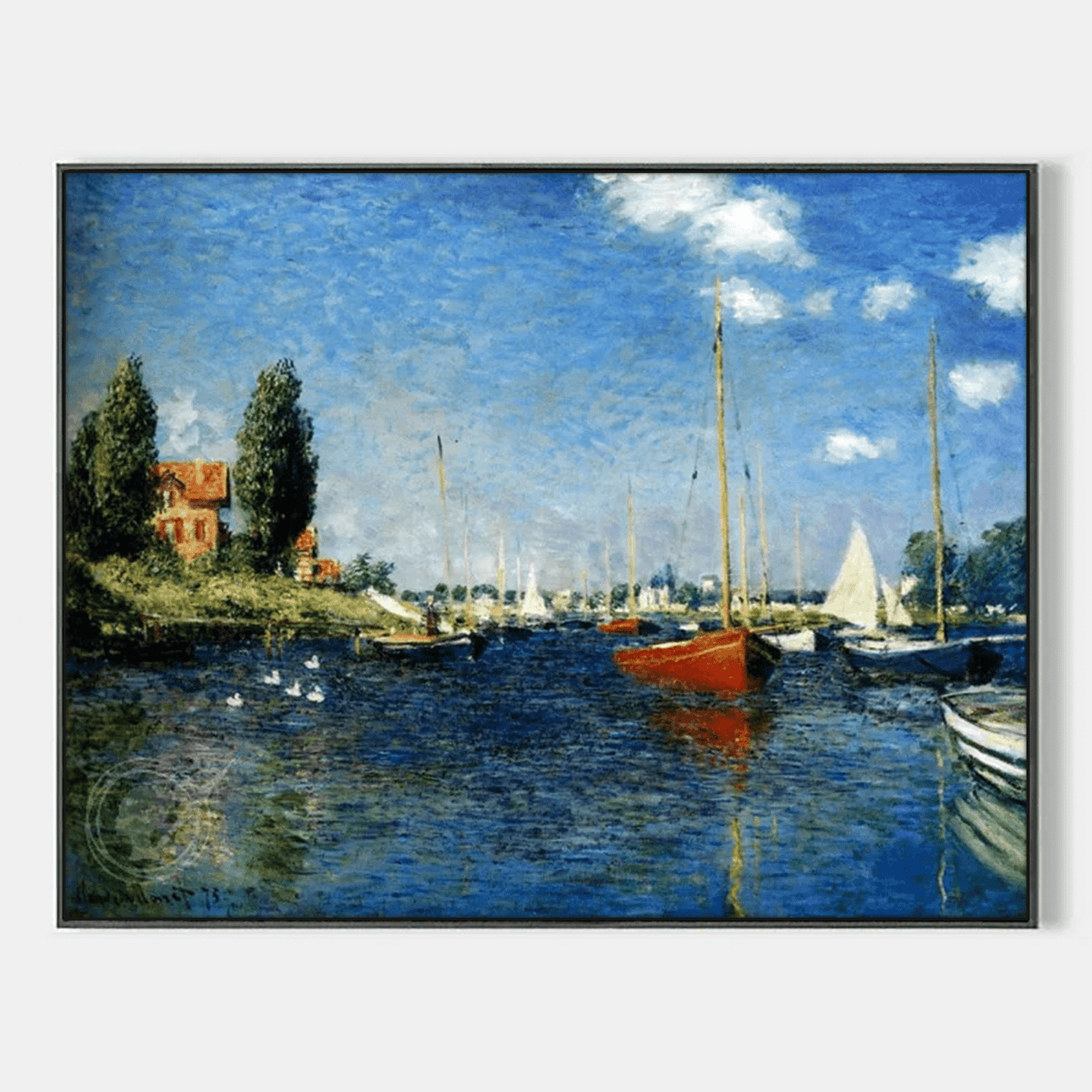Argenteuil (Red Boats) by Claude Monet - Famous Art Reproduction - ARABELART