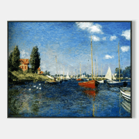 Argenteuil (Red Boats) by Claude Monet - Famous Art Reproduction - ARABELART