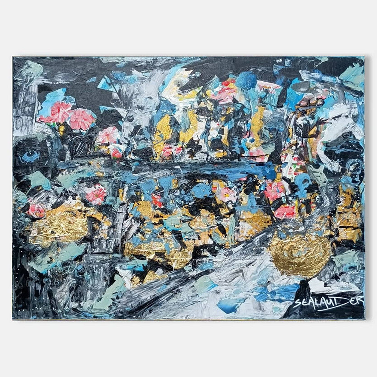 La cuidad con rio - ARABELART Original Paintings