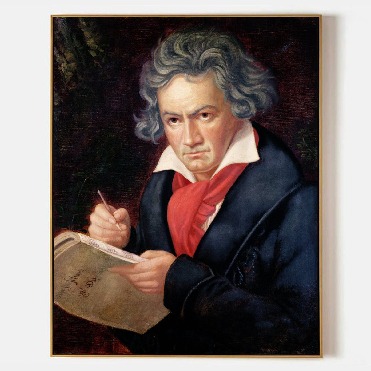 Ludwig van Beethoven Composing his 'Missa Solemnis' - Famous Art Reproduction - ARABELART