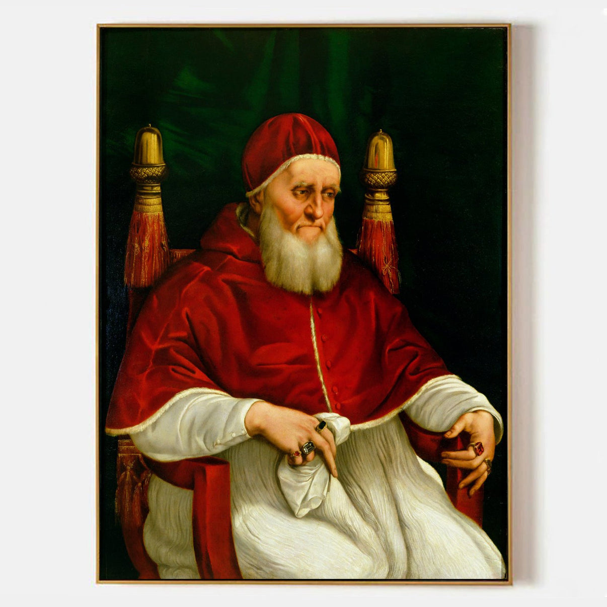 Portrait of Pope Julius II by Raffaello Sanzio - Famous Art Reproduction - ARABELART