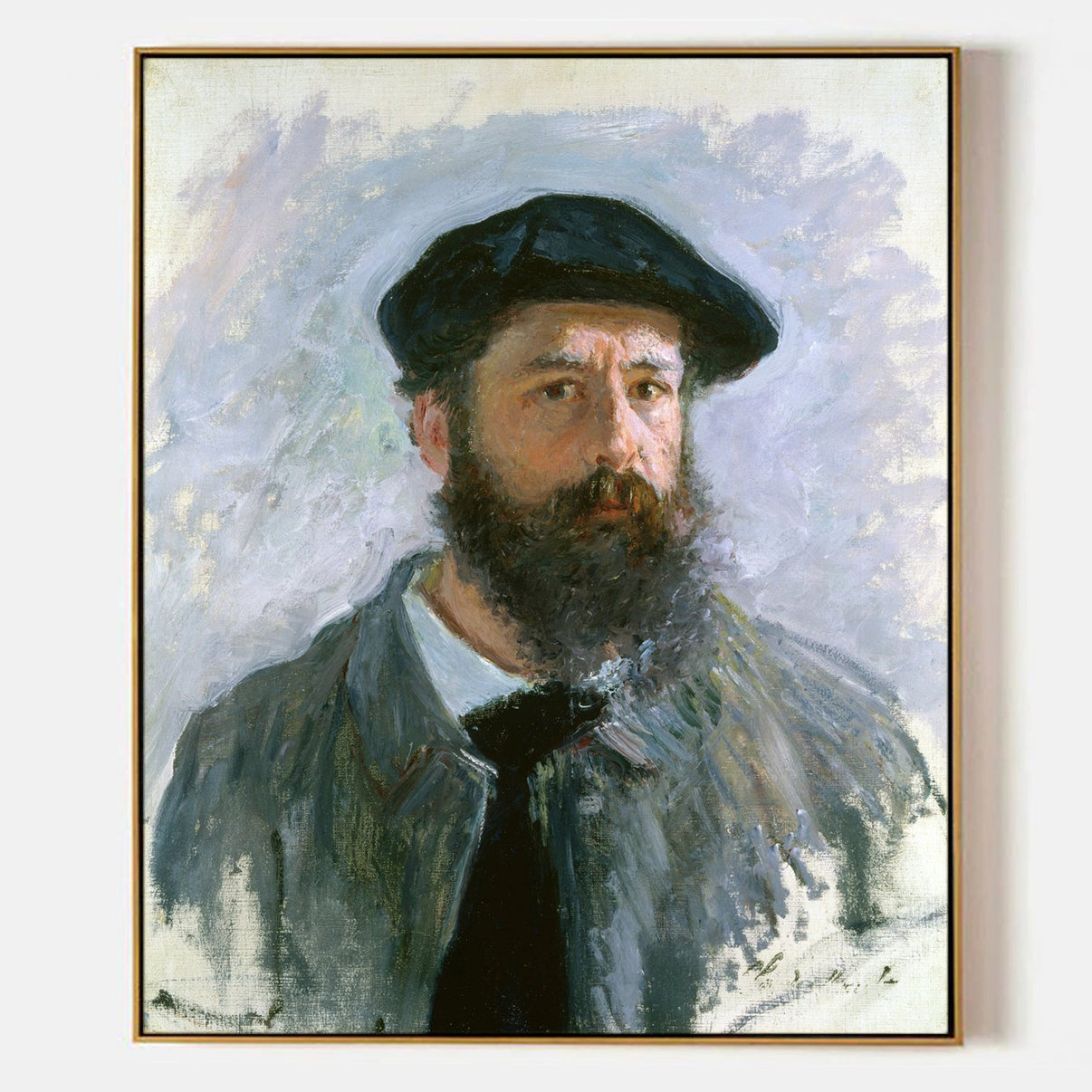 Self Portrait with a Beret by Claude Monet - Famous Art Reproduction - ARABELART