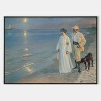 Summer Evening on the Beach at Skagen. The Painter and His Wife - ARABELART